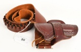 G. D Ambrose Maker Leather Ammo Belt Holster