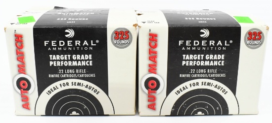 650 Rounds Of Federal .22 LR Ammunition