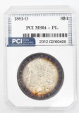 Uncirculated PCI Graded Morgan Silver Dollar Coin