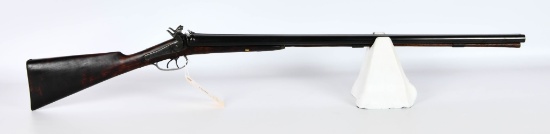 Antique English SXS Percussion Hammer Shotgun 12