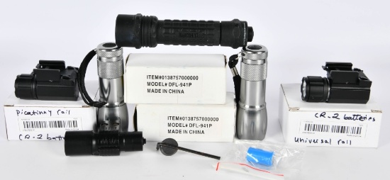 Lot of Various Flashlights, & Weapon Lights