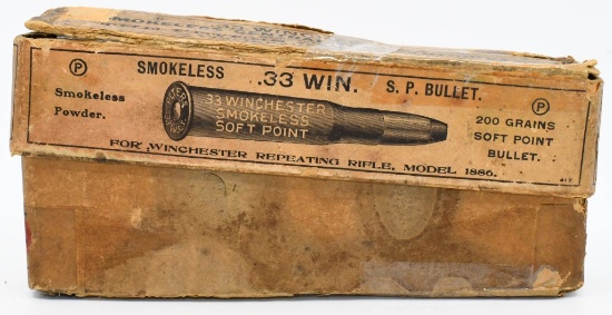 9 Rds Of Collector .33 Win Ammo W/ Original Box