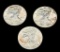 (3) 1 Troy Ounce .999 Fine Silver Walking Liberty