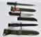 (3) Military Bayonet / Knife with scabbard