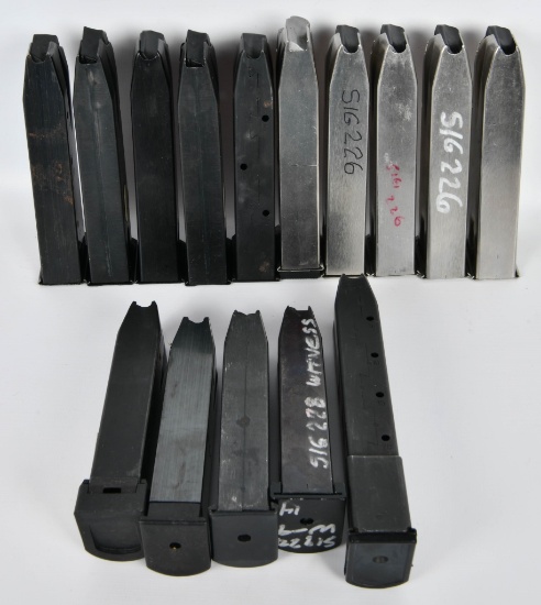 (15) Various Sig P226 Magazines various round