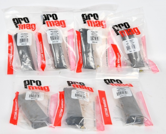 (7) PRO MAG Browning Hi-power 9mm 13 round blue