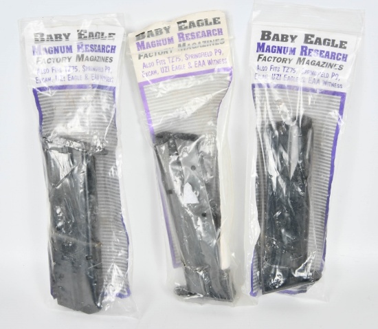 (3) Baby Eagle Magnum Research Factory 12 round