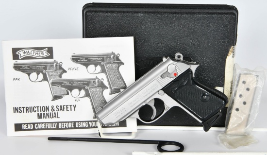 Stainless Walther PPK Semi Auto Pistol .380 ACP