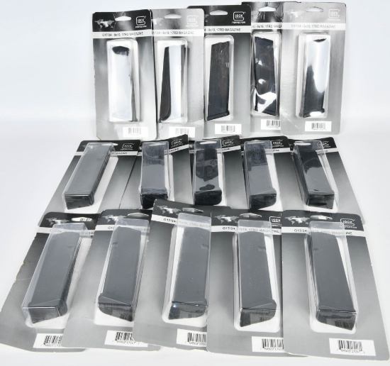 (15) NEW GLOCK 17 9mm Factory Magazine 17 Rounds