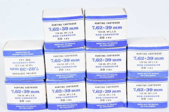 200 Rounds Of 7.62x39mm Hunting Ammunition