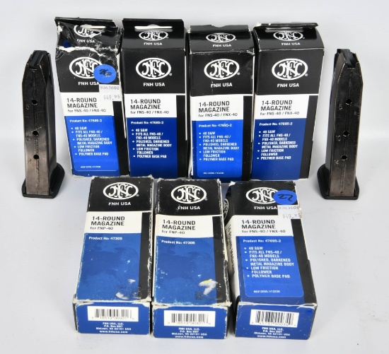 (9) Various FNH USA .40 caliber magazines as