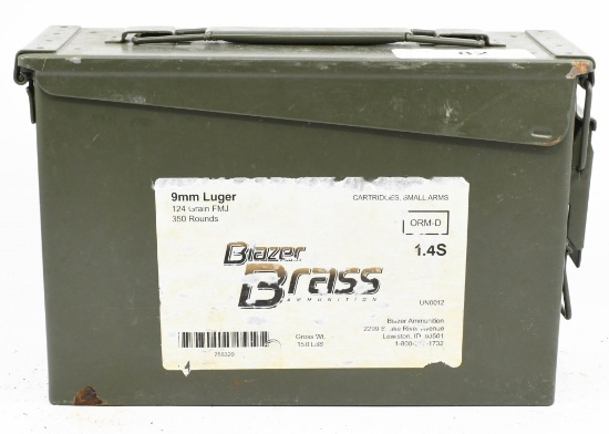 350 Rounds Of Blazer 9mm Luger Ammunition