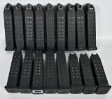 (17) Various Glock 17 Factory Magazines 9mm