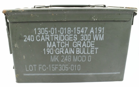 240 Rd Sealed Ammo Can Of .300 WM Match