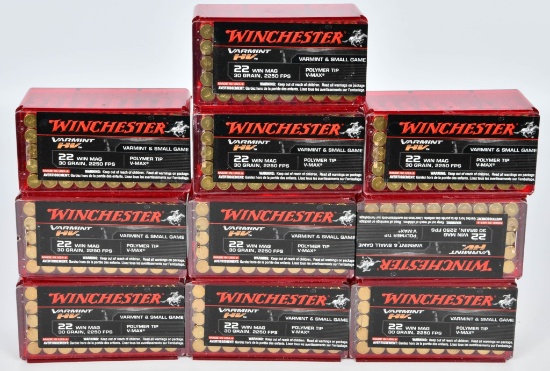500 Rounds Of Winchester .22 Win Mag Ammo