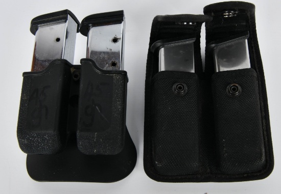 4 Magazines for .45 and two Mag Pouches