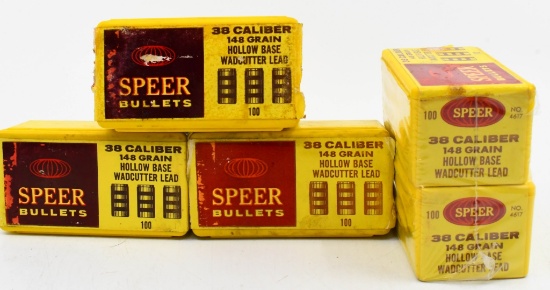 500 Count Of Speer .38 Cal Wadcutter Bullet Tips