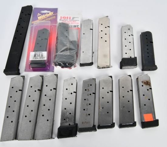 15 Various .45 Caliber Metal Magazines