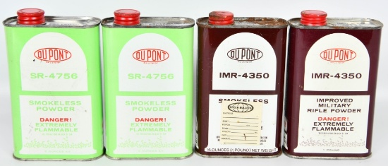 E.I Du Pont 2 cans of Smokeless Powder one can is