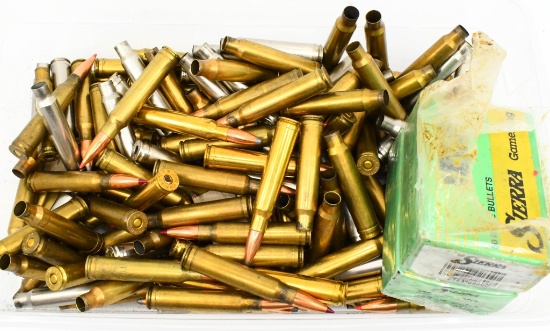 28 Rds, 140 Empty & 100 Bullet Tips .338 Win