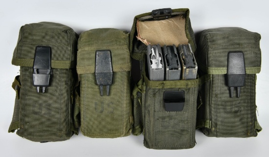 (4) USMC Triple Magazine Pouch, M16, With Dividers