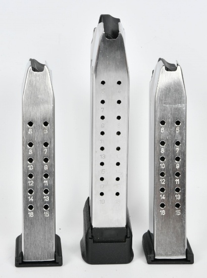 (3) 9mm 16 round Steel Springfield Armory