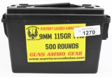 500 Rounds Of Mixed 9mm Luger Ammunition