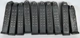 (10) Glock 17 Magazines three are Glock factory