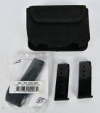 3 Kel Tec 9 Round Metal Magazines & Pouch