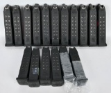 (17) Glock 22 .40 magazines 4 are LE they are 15