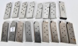17 Various Branded 1911 .45 Cal Metal Magazines