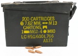 Metal Ammo Can Full Of .30 Cal Reloading Bullet