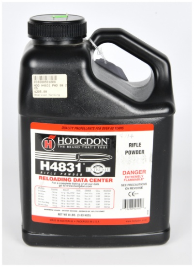 Hodgdon H4831 Extreme Smokeless Rifle Powder, 8 LBS