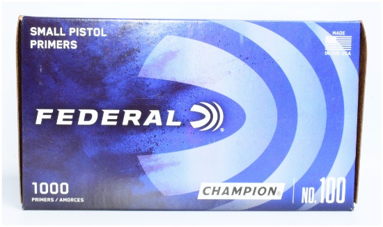 Federal Champion No. 100 Small Pistol Primers, 1000 Count