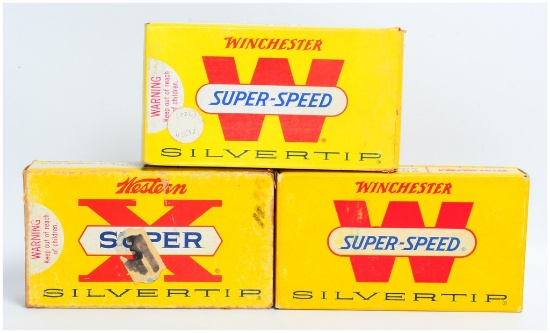 3 Vintage Win & Western Super Speed / Super X Silvertip .257 Roberts ...