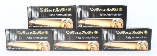 A Lot of 100 Rounds Sellier & Bellot PTS Rifle Ammunition 6.8mm Remington SPC