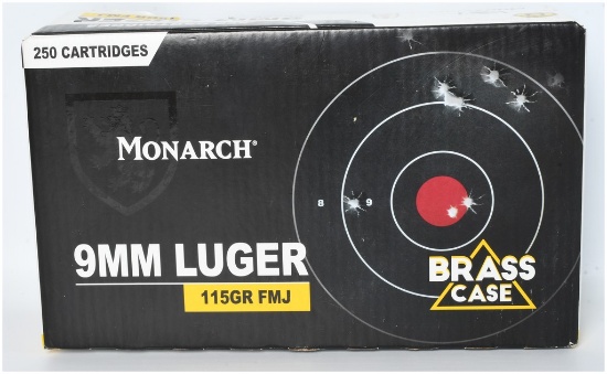 A Lot of 250 Monarch 9mm Luger 115 Grain FMJ Ammunition