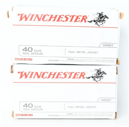 A Lot of 100 Rounds of Winchester Target Ammunition .40 S&W