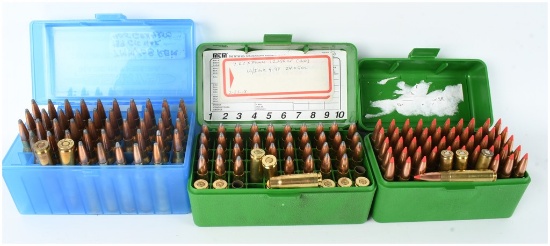 A Collection of 134 Assorted Rifle Ammunition Rounds and 15 Empty Casings in 7mm-08 Remington, 7mm T