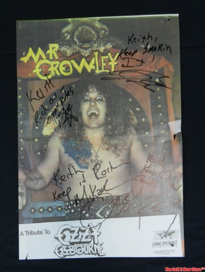 Ozzy Osbourne Signed Mr Crowley Album Poster
