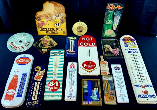 Vintage Advertising Thermometer / Calendar Auction