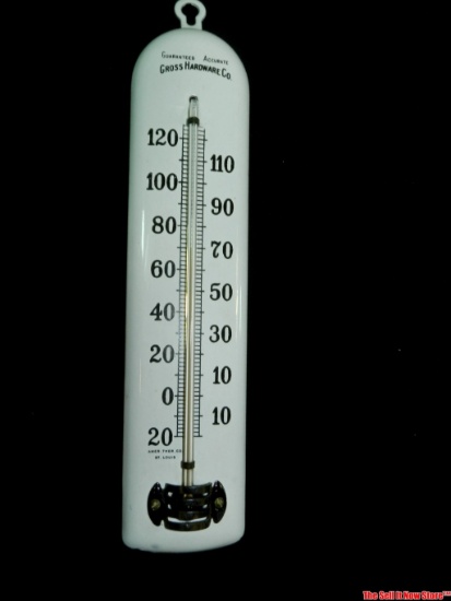 Gross Hardware Porcelain Advertising American Thermometer Co