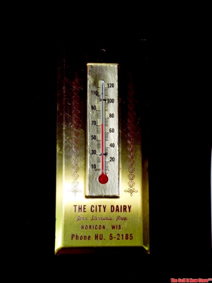 The City Dairy Wisconsin Advertising Thermometer
