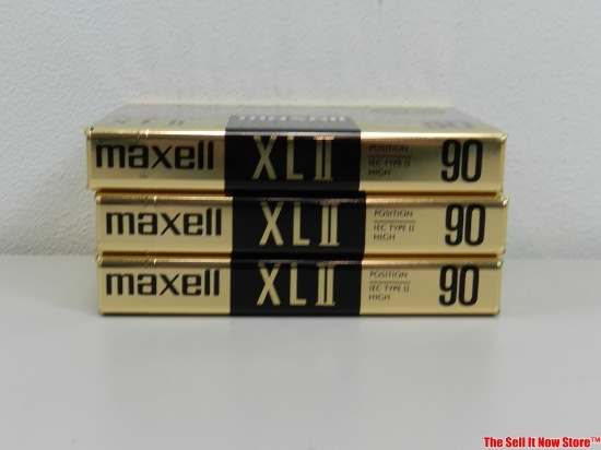 Three Maxell XL II 90 NOS Cassette Tapes