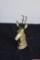 Brass Deer Bust Bookend