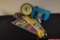 1997 Super Bowl XXXI Gift Bag Green Bay Packers Promotional Clock, Hat and other small items.