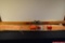 Pair of Decorative Vintage wood Flying-O water skis and snow skis
