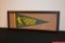 1950s Vintage Framed Green Bay Packers Pennant