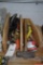 Group of tools and finish nails