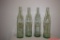 Lot of 4 Vintage 16 oz Green Glass Coca-Cola Bottles From Southern States